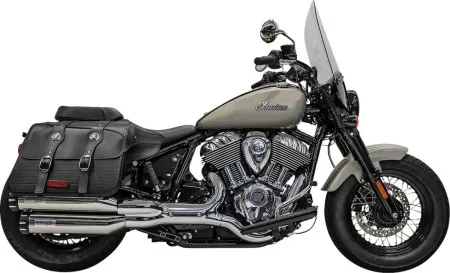Bassani Chrome Slip-On Mufflers For Indian 2022-2024 Chief Models (8CH17)