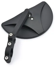 Daytona D-Mirror-19 Half-Moon ABS Nylon Handlebar Clamp Mirror In Black (81001)