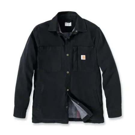 Carhartt Fleece Lined Denim Shirt Jac Black Size 2XL (105532-N042XLREG)
