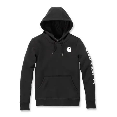 Carhartt Logo Sleeve Women Hoodie Black Size XS (102791-001XSREG)