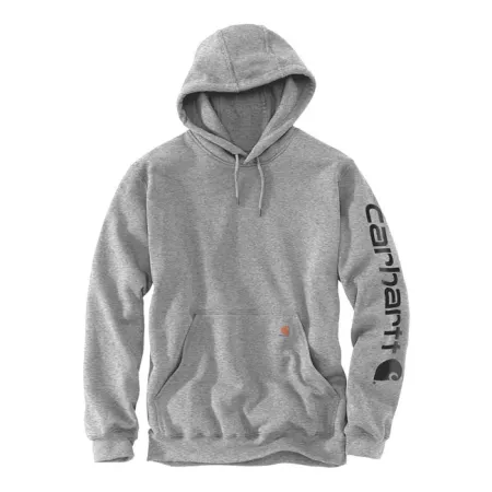 Carhartt Sleeve Logo Hoodie Grey/Black Size Large (K288-E20LREG)