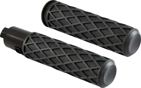 Arlen Ness Diamond Grips In Black For Harley Davidson 2025 Softail, 2023-2025 Road Glide & Street Glide Models (500-058)