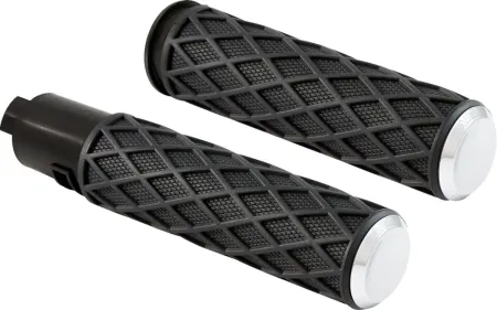 Arlen Ness Diamond Grips In Chrome For Harley Davidson 2025 Softail, 2023-2025 Road Glide & Street Glide Models (500-059)