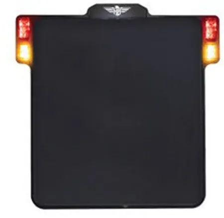 Heinz Bikes All In One 2.0 License Plate Holder In Black With Indicator, Brake Light & Taillight (Austria 177mm x 177mm) (HBKZ2.0-MB-3TS-I)