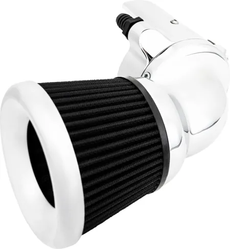 Arlen Ness Velocity 90° Air Cleaner Kit In Chrome Finish For Indian 2014-2022 Chief, Chieftain & Sport Chief Models With 111/116 Inch Thunderstroke Engine (800-003)
